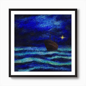 Starry sailors Art Print