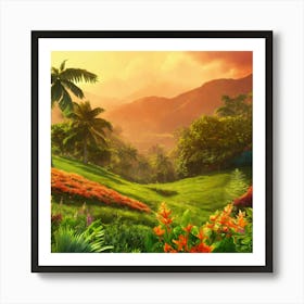 Tropical Landscape 2 Art Print