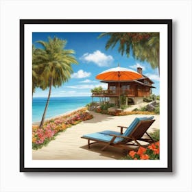 Beach House 6 Art Print