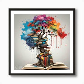 Tree Of Books 1 Art Print