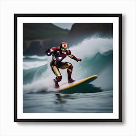 Iron Man Surfing 1 Art Print