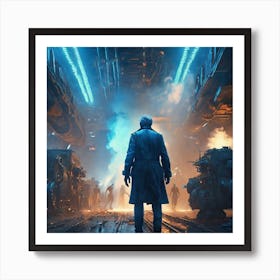 Man In Space Art Print