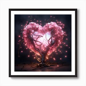 Heart Shaped Tree. Art Print