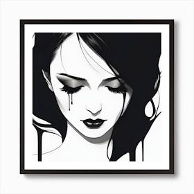 Black And White Painting 1 Art Print