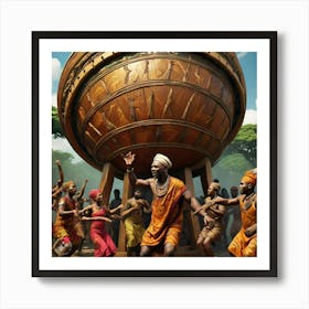 African Dancers Art Print