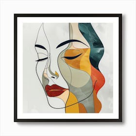 Abstract Woman'S Face 2 -colorful cubism, cubism, cubist art,    abstract art, abstract painting  city wall art, colorful wall art, home decor, minimal art, modern wall art, wall art, wall decoration, wall print colourful wall art, decor wall art, digital art, digital art download, interior wall art, downloadable art, eclectic wall, fantasy wall art, home decoration, home decor wall, printable art, printable wall art, wall art prints, artistic expression, contemporary, modern art print, Art Print