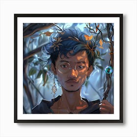 Wizard In The Woods Art Print