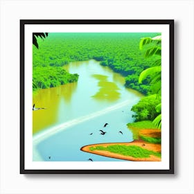 Equatorial Rainforest Art Print