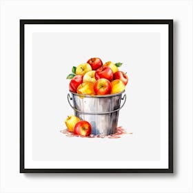 Apples In A Bucket 3 Art Print
