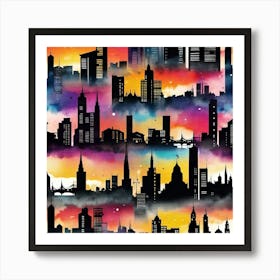 City Skyline 12 Art Print