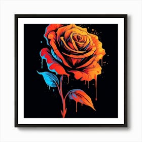 Dripping Rose 4 Art Print