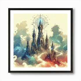 Castle In The Clouds 1 Art Print