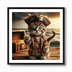 Pirate Kitten 2 Art Print