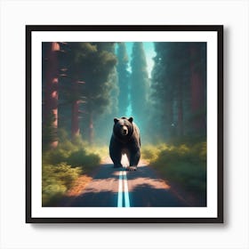 Bear In The Forest 24 Art Print