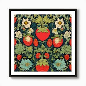 william morris floral fruit print 1 Art Print