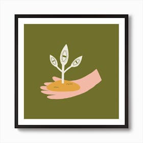 Plant In Hand Art Print