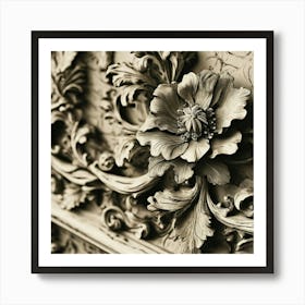 Vintage Fine Lines Historical Details Nostalgia Engraving Classic Aged Retro Intricate O (6) Art Print