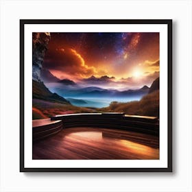 Sky Over The Mountains Art Print