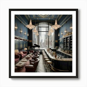 Bar At The New York Hotel Art Print