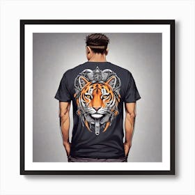 Tiger T-Shirt Design Art Print