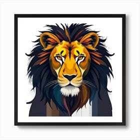 Lion Head 11 Art Print