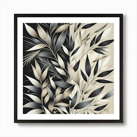 Bamboo leaves Art Print