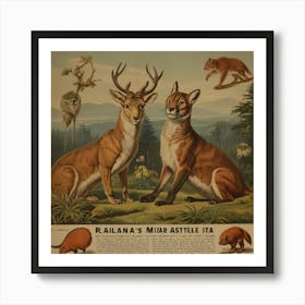 Default Default Vintage And Retro Animal Advertising Aestethic 1 (2) Art Print