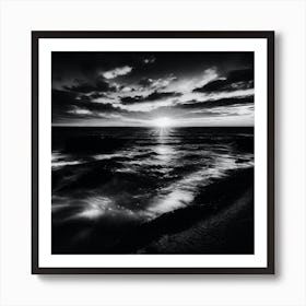 Sunset At The Beach 734 Art Print