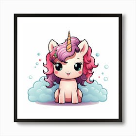 Cute Unicorn 518 Art Print