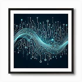 Abstract Circuit Board Art Print