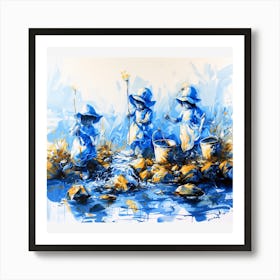 Children In The Water Art Print