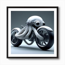 A Motorcycle With Tentacle Art Print