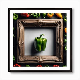 Peppers In A Frame 20 Art Print