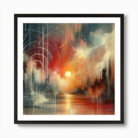 design Abstract Painting Art Decoration Acrylic 1 Art Print