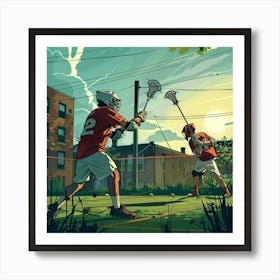 Lacrosse Game Art Print