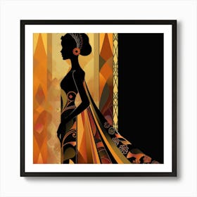 Silhouette Of A Woman 80 Art Print