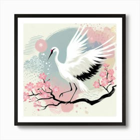 Illustration Crane Art Print