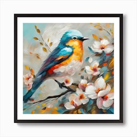 Bird On A Branch Art Print