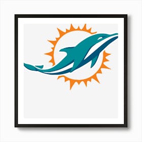 Limited Edition Dolphins Miami Merch Art Print