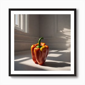 Red Pepper Isolated On White Art Print
