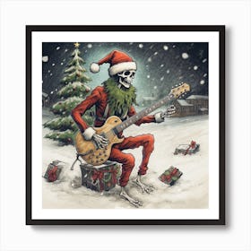 Merry Christmas! Christmas skeleton 28 Art Print