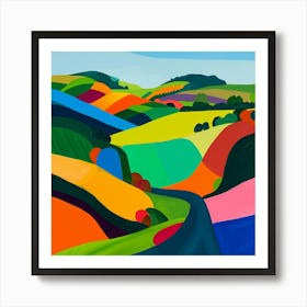 Colourful Abstract The Peak District England 1 Art Print