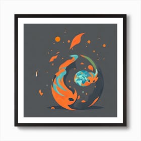 Fire And Earth Art Print