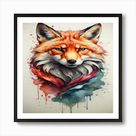 Fox Painting Art Print