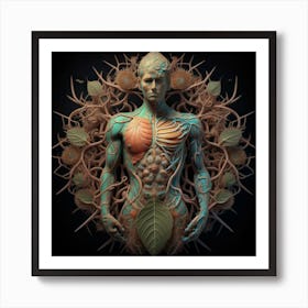 human thorn, Tree Of Life, digital art Art Print