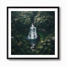 Waterfall In The Rainforest Art Print