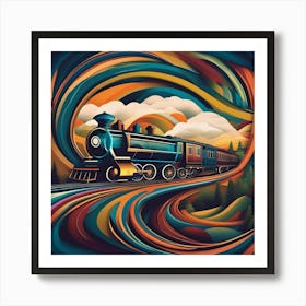 A Speeding Train Art Print