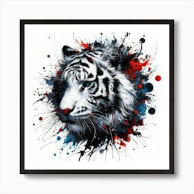 White Tiger 10 Art Print