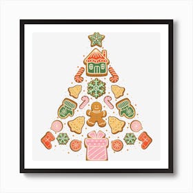 Christmas Tree Cookie Art Print