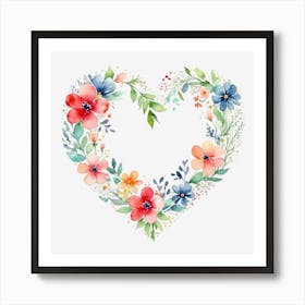 Heart Of Flowers Art Print